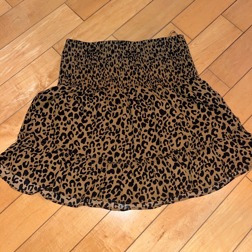 Aqua Cheetah Print Mini Skirt